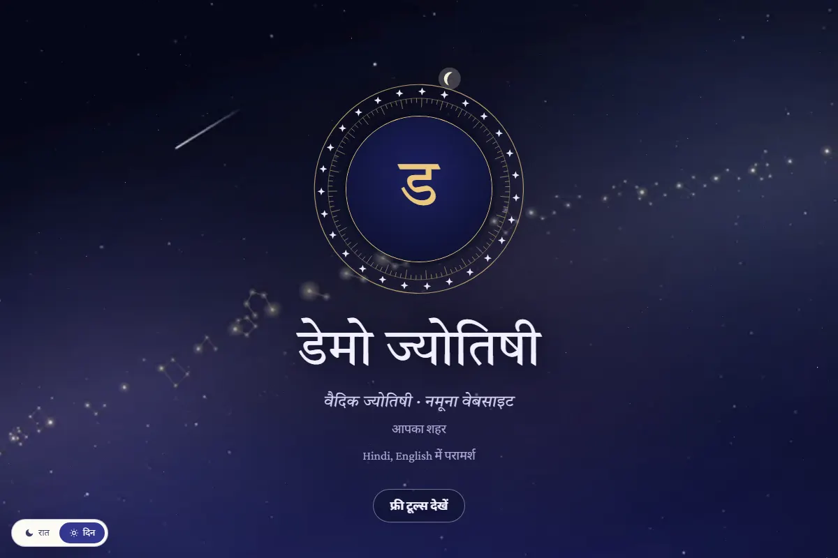 Preview of the Nakshatra Night template