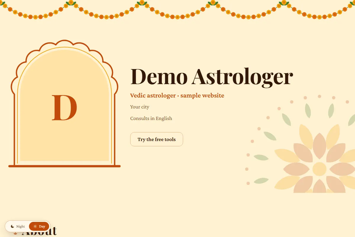 Preview of the Warm Saffron template
